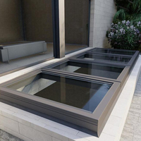 Toit ouvrant rectangulaire en alliage d'aluminium sur mesure, véranda ouverte, lanterneau en verre étanche pour villa