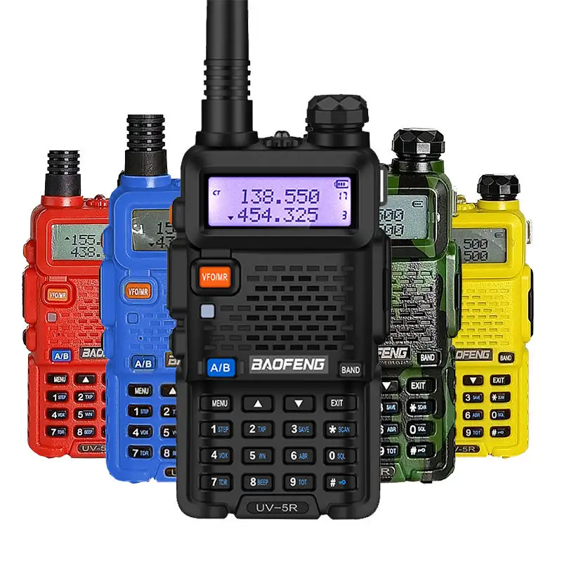 Baofeng UV-5R ham cầm tay Đài phát thanh UV 5R 5W UHF VHF đài phát thanh tầm xa cầm tay băng tần kép Walkie Talkie Baofeng UV5R