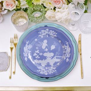 Vajilla de Porcelana Fina con Diseño Clásico Vintage de Plantas, Estilo Palacio Europeo Morado, Ecológica y Duradera, para Bodas - Product Image 6
