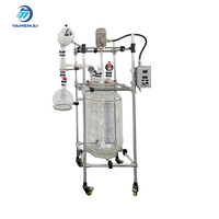 Reactor de Vidrio Encamisado Personalizado de 100L, Estructura de Doble Pared de Borosilicato de Alta Calidad para Síntesis Química y Procesos de Mezcla Personalizados