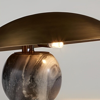 Lampe de table scandinave moderne en marbre avec abat-jour en forme de dôme, lumière LED pour chevet, bureau, chambre à coucher, salon