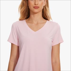 Wholesale New Modal <b>Sleep</b> Tops Sleepwear Bamboo <b>T</b>-<b>Shirts</b> Pajama Clothes For Women - Product Image 4