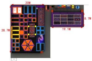Parque de Trampolines Interactivo para Interiores, Parque de Atracciones con Toboganes, Gran Parque de Trampolines con Foso de Espuma - Product Image 3
