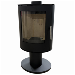 <span class=keywords><strong>Chimenea</strong></span> Moderna Independiente de Acero al Carbono y Madera con Calefacción y Características Decorativas para Uso Interior en Apartamentos - Product Image 4