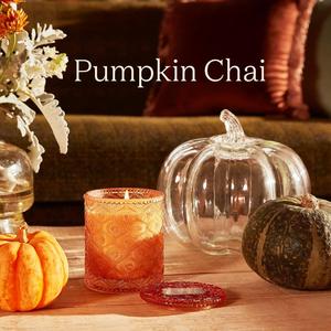 เทียนตกของขวัญกับฟักทอง <span class=keywords><strong>Chai</strong></span> หอมแกะสลักรูปแบบดอกเดซี่เทียนแก้ว - Product Image 4