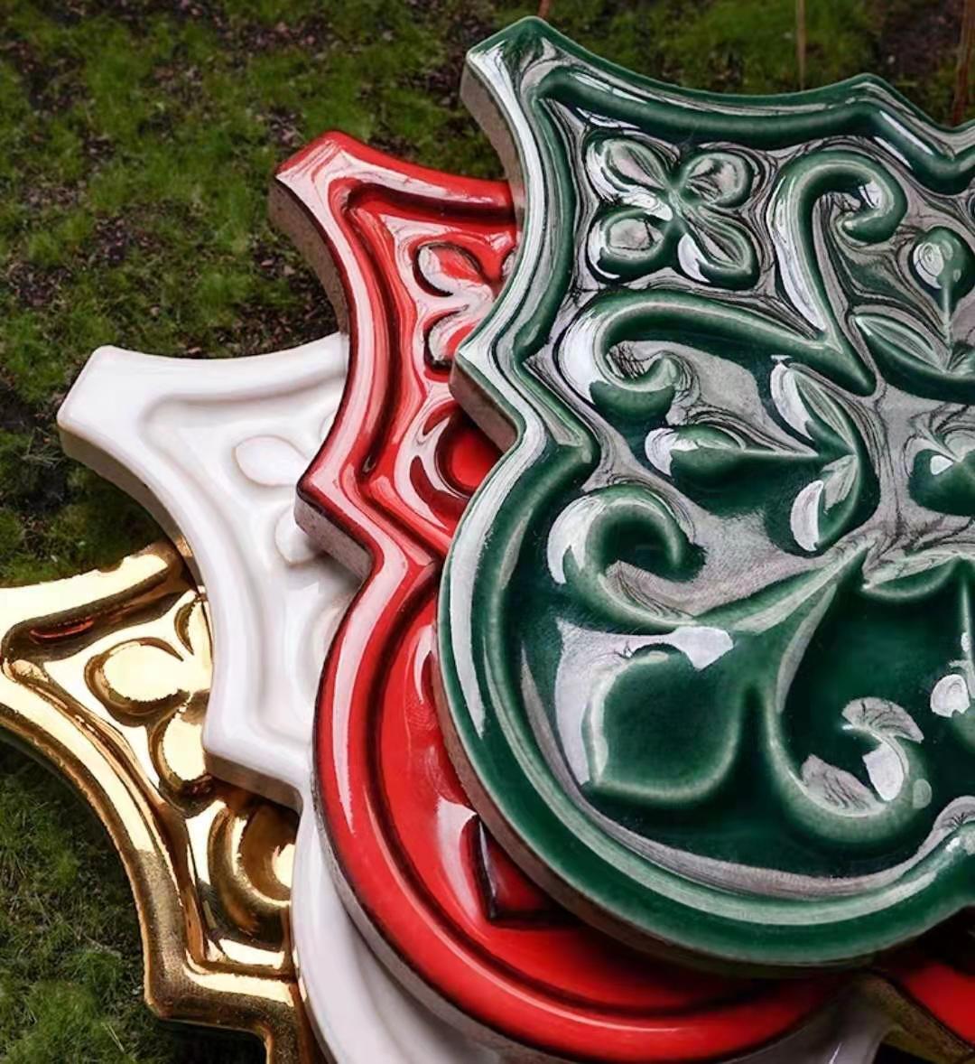 Ancient lantern tile Amazon green lantern  tiles Chinese traditional lantern tiles
