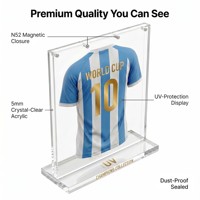Étui de présentation magnétique personnalisé en acrylique de 5 mm d'épaisseur pour maillots, montage facile pour événements sportifs