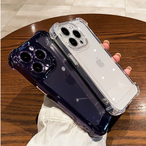 Quattro angoli contro la caduta copertura trasparente per IPhone17 16 15 Pro Max 11 <span class=keywords><strong>12</strong></span> 13 <span class=keywords><strong>Mini</strong></span> 14 Plus PC + TPU custodia posteriore - Product Image 3