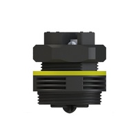 Conector de Cable Eléctrico con Abrazadera de Tornillo Redonda Hembra de 4 Pines y 450V CA, IP68, para Iluminación de Paisajes