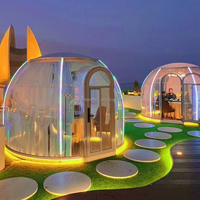 Tentes dôme de camping Igloo clair PC Resort Dome House PC Bubble House avec rideau