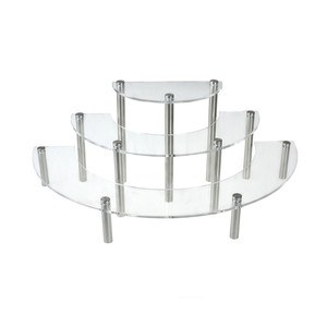 透明亚克力蛋糕架，半圆形甜点展示架，适合派对和面包店使用 - Product Image 4