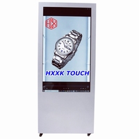 HXXK TOUCH OEM - Pantalla LCD Interactiva Personalizada, Vitrina con Pantalla Táctil Holográfica 3D para Interiores, Caja Publicitaria con WiFi para Educación