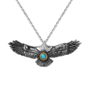 Collar con Colgante de Águila y Piedra Natural para Hombre, Nueva Tendencia - Product Image 1