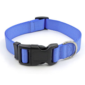 Adjustable Nylon <b>Dog</b> <b>Collar</b> Solid Color Buckle Closure Simple Style All Seasons for <b>Dogs</b> - Product Image 4