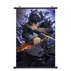 60*90CM Vente en gros sur mesure <span class=keywords><strong>Solo</strong></span> <span class=keywords><strong>Leveling</strong></span> Sung Jin Woo Manga Decora Anime Show Sale Cartoon Anime Wallscrolls Anime Wall Scroll - Product Image 5