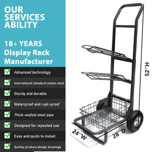 <span class=keywords><strong>Chariot</strong></span> à roulettes métallique personnalisé pour équipement équestre avec panier en fil métallique, support de rangement pour équipement d'équitation, fourniture directe d'usine OEM - Product Image 4