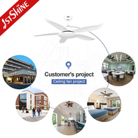 Ventilateur de plafond intelligent 1stshine 48 pouces avec télécommande, design moderne, efficace, assurance qualité, avec lumière LED