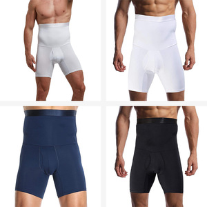 Pantaloncini Modellanti da Uomo a Vita Alta, Traspiranti a Doppio Strato, per Modellare Vita e Fianchi, Abbigliamento da Palestra - Product Image 2