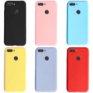 5.65 inch Case Silicone Plain Color Cute Phone Cover For Fundas Huawei P Smart 2018 2017 PSmart FIG-LX1 Cases