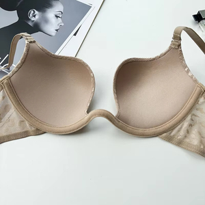 Women Invisible Deep U Lingerie Set Everyday Sexy Underwear Bikini Low Cut Push <b>up</b> <b>Open</b> Back Bra Intimates - Product Image 6
