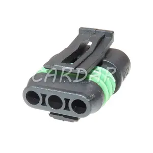 1 Set 3 Pin Waterproof Electrical Sealed Wire Connector Socket For Car Auto Wiring Harness
