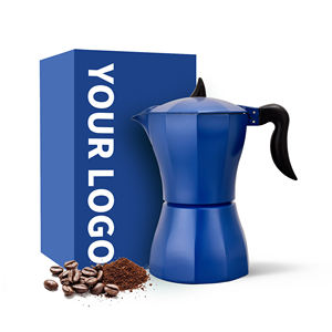Personalizado Pezzetti Ital <span class=keywords><strong>Express</strong></span> aluminio <span class=keywords><strong>Moka</strong></span> Pot estufa superior azul <span class=keywords><strong>cafetera</strong></span> para Espresso italiano para cocina de Gas herramientas - Product Image 1