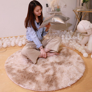 Alfombra Redonda de Felpa de Color Sólido, Estilo Moderno, para Sala de Estar, Dormitorio o Estudio, 120 cm de Diámetro - Product Image 2