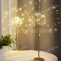 Lumière d'ornement de table LED en forme de feu d'artifice, étanche IP65 pour usage intérieur/extérieur, avec couleurs personnalisables et ambiance saisonnière