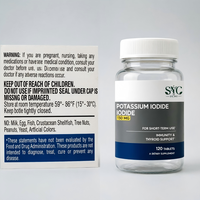 OEM ODM SYC Iodure de potassium 130 mg Complément alimentaire naturel pour la thyroïde et le renforcement immunitaire, comprimés pour adultes 120