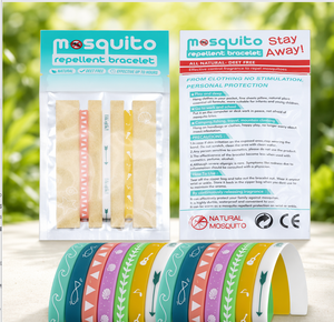 Bracelet anti-moustiques naturel, lot de 3, sans DEET, à base d'huiles essentielles végétales, pour enfants et adultes, camping en plein air, voyage - Product Image 1