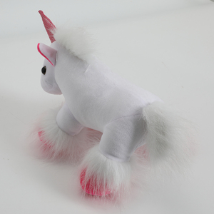 Atractivo Peluche <span class=keywords><strong>de</strong></span> Unicornio Blanco |   Diseño <span class=keywords><strong>de</strong></span> Cuernos con Brillantina Rosa y Puños Esponjosos para Niños a la Moda y para Regalos - Product Image 4