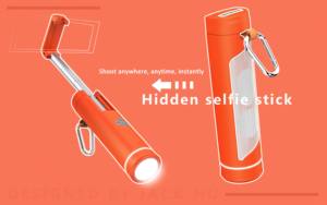 Altavoz Exterior Impermeable IPX7 con Palo para Selfies, Linterna, Iluminación LED RGB y Banco de Energía - Product Image 5