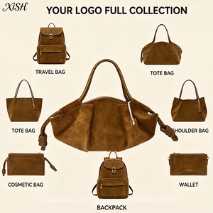 Sac à main en daim véritable XISHANG personnalisé OEM, design vintage avec nœud, sac à bandoulière pour femmes, usage quotidien - Product Image 6