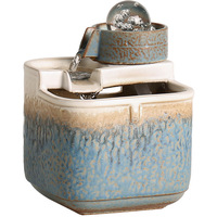 Fontaine d'eau colorée en céramique qui coule ornements de bureau en céramique Mini fontaine de table pour bureau maison salon