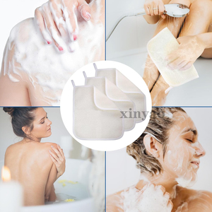 Toalla Exfoliante de Doble Capa de Nailon con Logotipo Personalizado, Esponja Corporal para Ducha, Paño de Limpieza, Esponja de Lufa de Algodón, Toalla de Ducha Exfoliante - Product Image 6