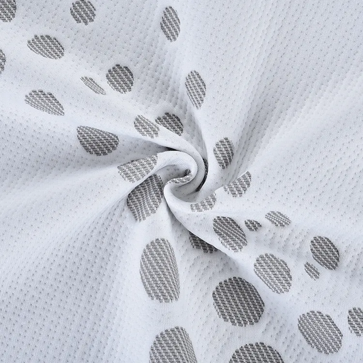 Tela de colchón de punto de puntos 3D, tejido de punto Jacquard personalizado de algodón, telas de punto impermeables, 2023