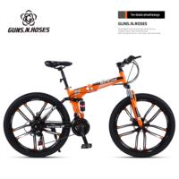 Vélo de montagne pliable pour étudiants personnalisé de 24 pouces/26 pouces, 21 vitesses/30 vitesses, à suspension intégrale, avec double amortisseur et freins à disque