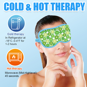 Masque oculaire chaud et froid avec motif kiwi pour les yeux secs, le soulagement du stress et la réduction des maux de tête - Product Image 6