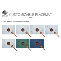 Vente directe d'usine, set de table en textilène brodé, set de table pour hôtel, imperméable