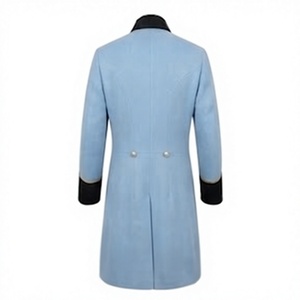 Manteau de style double boutonnage bleu clair, reproduction vintage d'un uniforme militaire, pour l'extérieur - Product Image 5