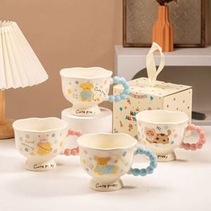 Wholesale High Quality Personalized Cute Puppy Ceramic <b>Cup</b> Father's Day Graduation Colorful English Letter Stacked Spoon - Product Image 2