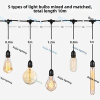 Guirlandes lumineuses LED en forme de fleur, étanches IP55, à brancher, longueur 10m/5m, pour le camping, la cour, la décoration de jardin S14