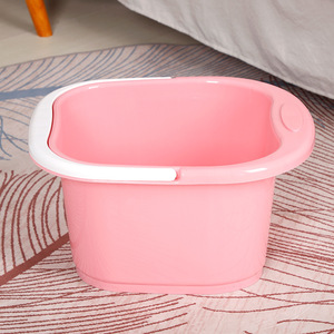Baignoire portable pour les pieds en plastique 40x33x21cm avec roulettes pour trempage et massage des pieds, usage adulte - Product Image 1