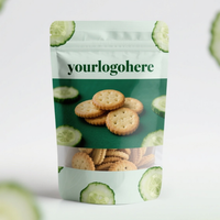 Sacs à biscuits personnalisés de qualité alimentaire, résistants à l'humidité, avec fermeture à glissière, pour l'emballage de biscuits, de collations et de cadeaux