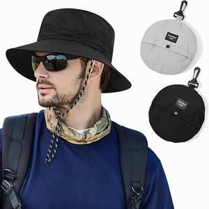 Chapeau de soleil <span class=keywords><strong>d</strong></span>'extérieur personnalisé avec logo, pliable, protection solaire UPF 50+, large bord, pour homme, été, plage - Product Image 1