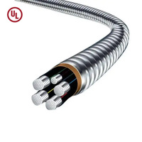Venta al por mayor 14/2 14/3 12/3 12/2 600V Cable de construcción canadiense Ac90 Cul listado Acero sólido blindado Bx Cable Ac90 12/2 Cable para CA
