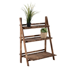 Support à <span class=keywords><strong>plantes</strong></span> en bois massif à 3 niveaux, étagère autoportante respirante, durable, écologique, mobilier <span class=keywords><strong>de</strong></span> <span class=keywords><strong>jardin</strong></span> moderne <span class=keywords><strong>pour</strong></span> l'extérieur - Product Image 1
