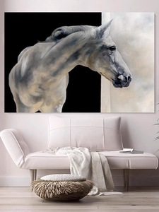 Living Room Hotel Decoration Animal Oil <strong>Painting</strong> Pure Hand-painted Modern Texture Wall Art <strong>Horse</strong> Oil <strong>Painting</strong> on Canvas - Product Image 5