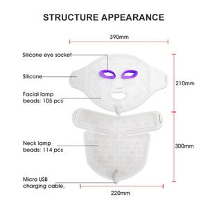 219 Uds <span class=keywords><strong>7</strong></span> longitudes de onda 390 630nm <span class=keywords><strong>Led</strong></span> terapia de luz roja mascarilla <span class=keywords><strong>Facial</strong></span> <span class=keywords><strong>7</strong></span> <span class=keywords><strong>colores</strong></span> silicona <span class=keywords><strong>LED</strong></span> mascarilla <span class=keywords><strong>facial</strong></span> para fisioterapia en el hogar - Product Image 5