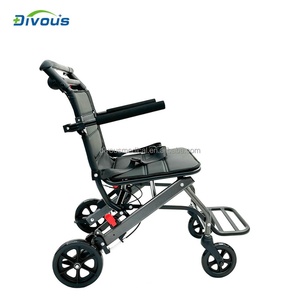 Nouveau produit : fauteuil roulant manuel léger en aluminium, portable, avec impression par transfert de fibre de carbone, pour personnes handicapées - Product Image 5